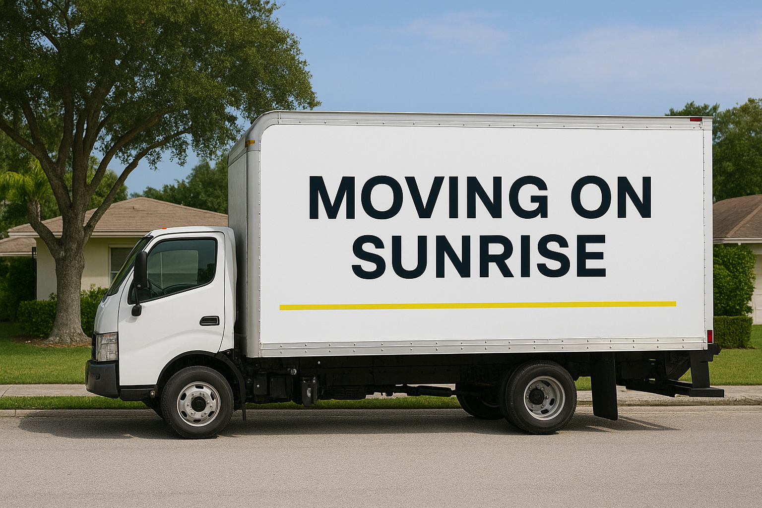 Moving On Sunrise crew and truck